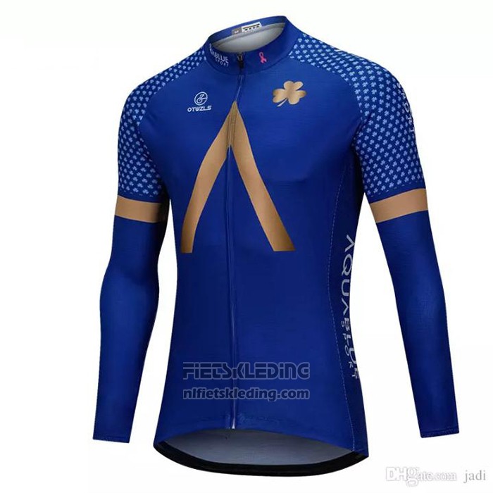 2018 Fietskleding Aqua Blauwe Sport Blauw Lange Mouwen en Koersbroek